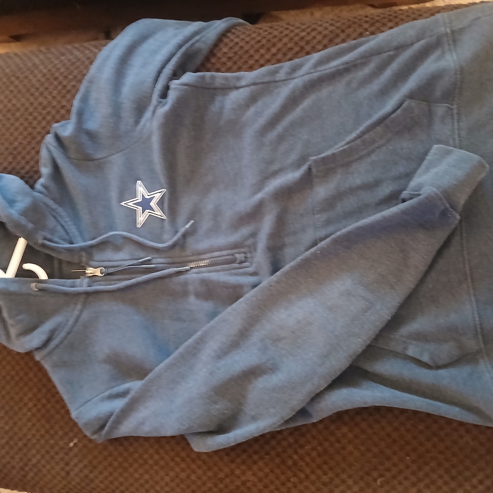 Blue Star-Embroidered Women's Hoodie - Picture 2 of 2